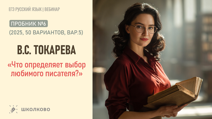 В.С. Токарева. «Что определяет выбор любимого писателя?» Пробник №6 (2025, 50 вариантов, вар.5) 
