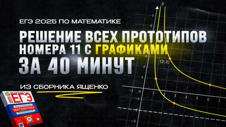 ВИДЕО-КОНСПЕКТ №11 | РЕШЕНИЕ ВСЕХ прототипов №11 на ГРАФИКИ за 40 МИНУТ из сборника Ященко | ЕГЭ 2025