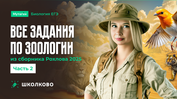 Разбор всех заданий Зоология 2 часть из сборника Рохлова 2025 | ЕГЭ по биологии