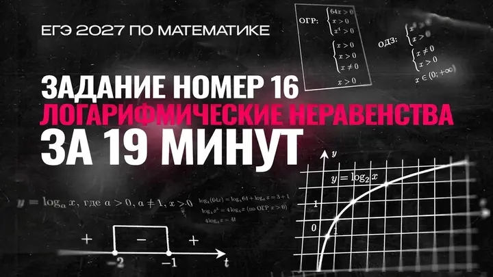 Видео-конспект |  Логарифмические неравенства