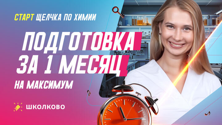 Как подготовиться к ЕГЭ по химии за 1 месяц на максимум. Старт щелчка по химии
