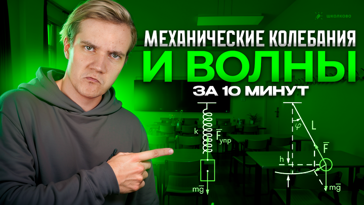 Механические колебания и волны за 5 минут | ЕГЭ 2025 по физике