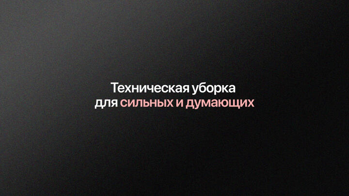 Техническая уборка для сильных и думающих