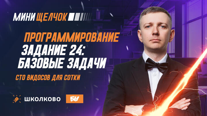 Программирование | Задание 24: базовые задачи | СТО ВИДОСОВ ДЛЯ СОТКИ