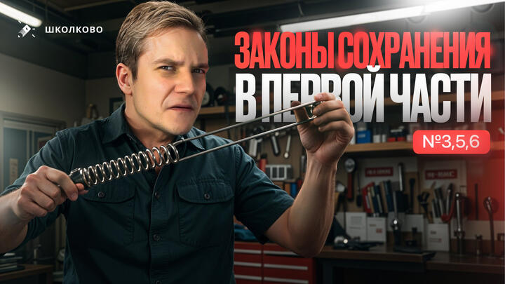 Всё про законы сохранения в первой части | №3, 5, 6 в ЕГЭ по физике