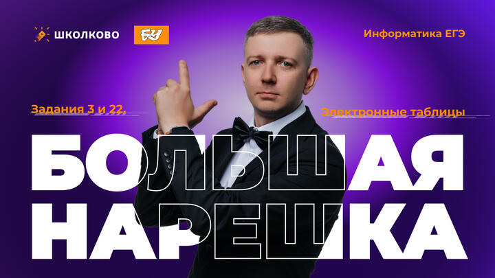 Большая нарешка. Задания 3 и 22. Электронные таблицы