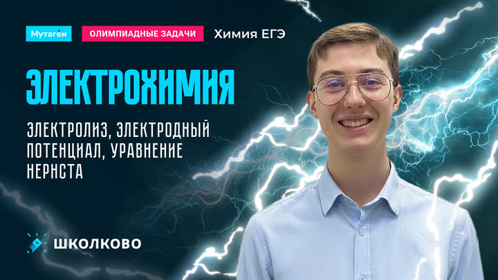 Электрохимия (электролиз, электродный потенциал, уравнение Нернста)