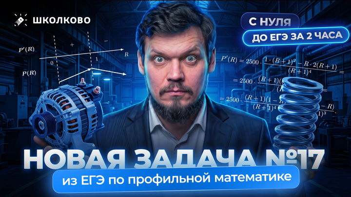 НОВАЯ ЗАДАЧА №17 из ЕГЭ по профильной математике | C НУЛЯ И ДО ЕГЭ ЗА 2 ЧАСА