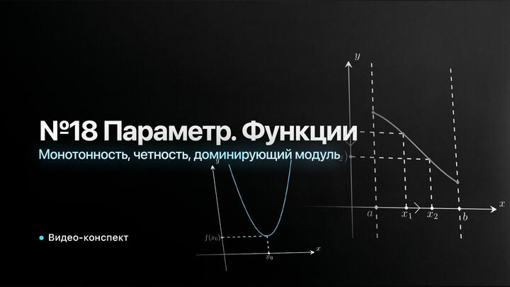 Видео-конспект |  №18 Функции | Монотонность, четность, доминирующий модуль