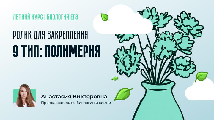 Разбор 9 типа задач: Полимерия. Ролик